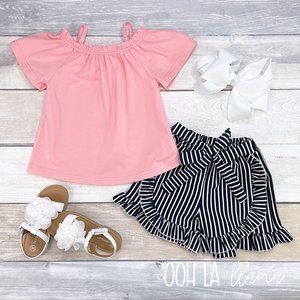 OOh La LLama 2 Piece "Monica" Short Set 4T